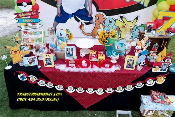 trangtribanluuniempokemon-1567 Trang trí sinh nhật trọn gói theo chủ đề POKEMON cho bé trai