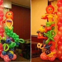 Trang trí trụ bong bóng Nàng Tiên Cá