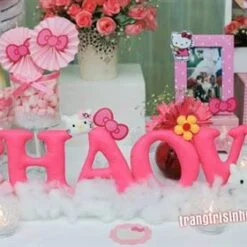 Tên bé Thảo Vy bằng vải nỉ.