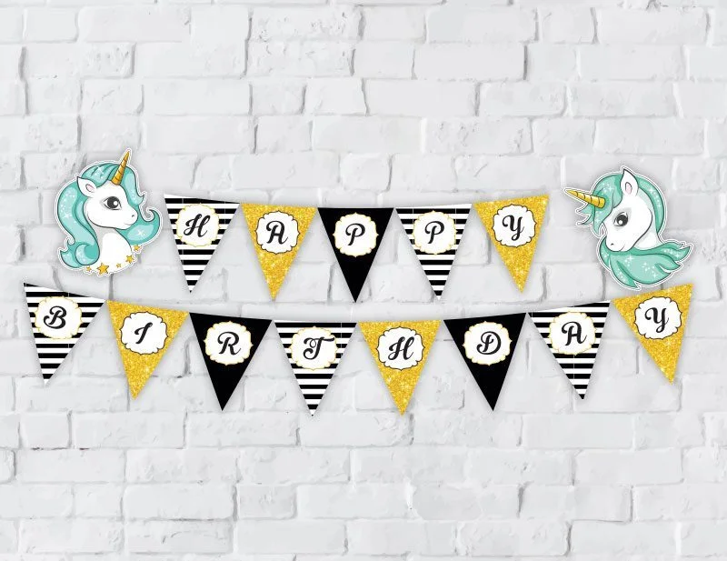 Banner Unicorn Boy màu đen im tuyến