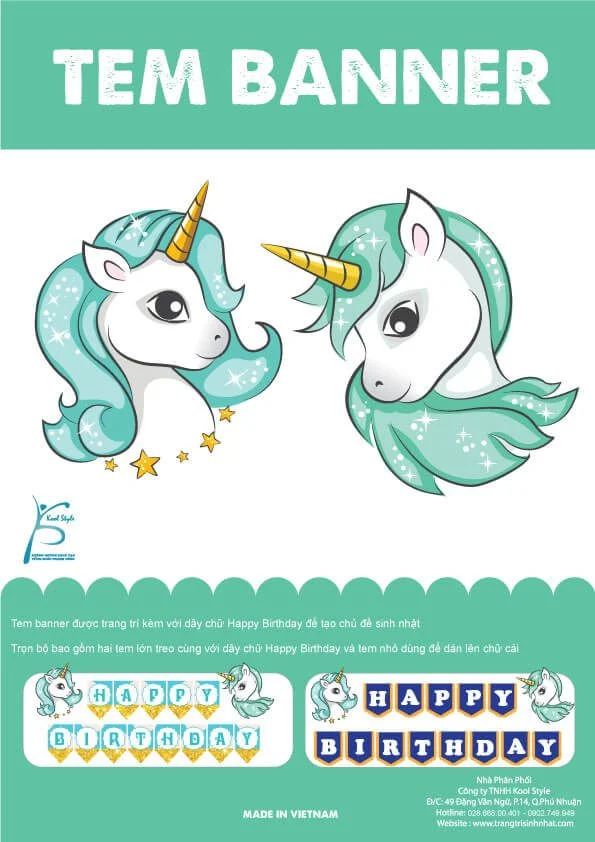 Bìa tem dây chữ Unicorn boy