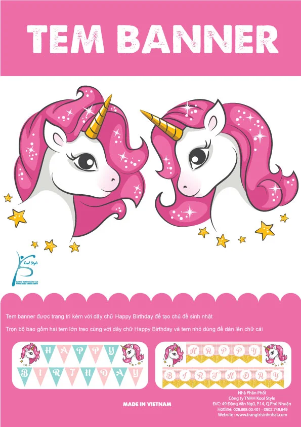Bìa tem dây chữ Unicorn girl