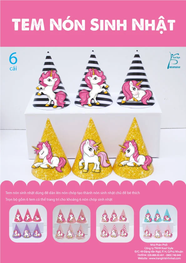 Bìa tem nón Unicorn Girl