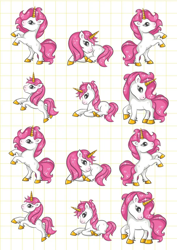 Ruột tem hộp quà Unicorn Girl