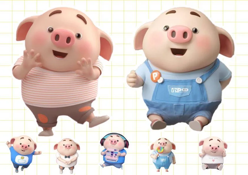 ruot tem banner be heo trai 1 rotated Ruột bộ tem banner bé heo trai
