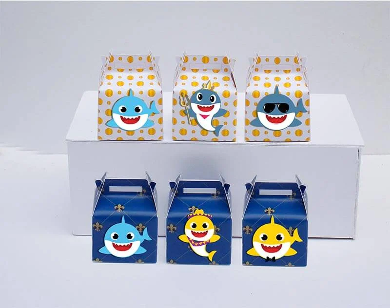 Set hộp quà sinh nhật Baby Shark boy màu xanh hoàng gia