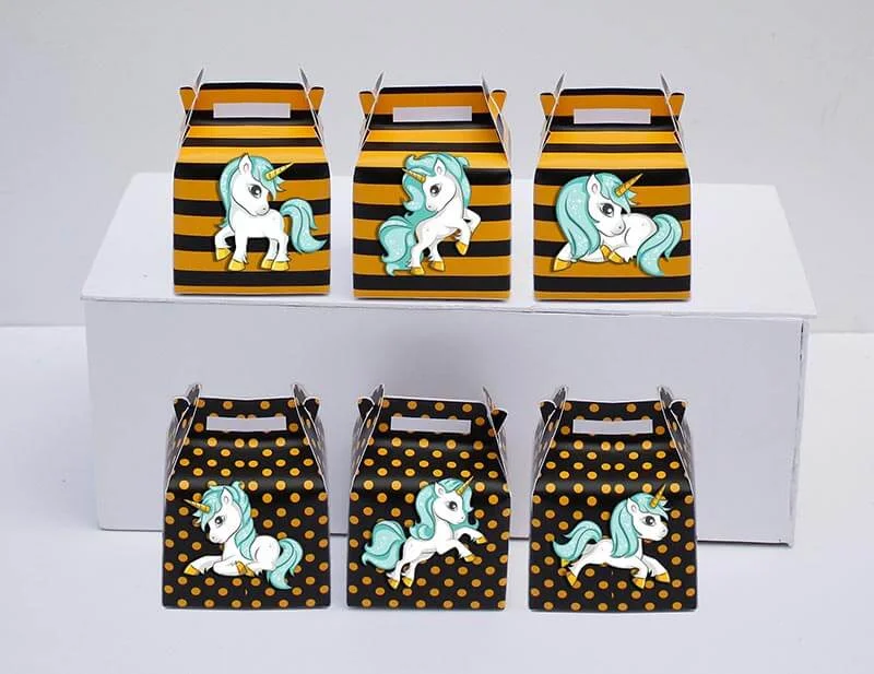 tem hop qua unicorn boy mau vang den Tem hộp quà unicorn boy màu vàng đen