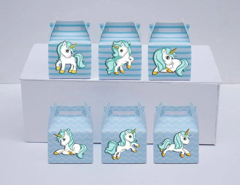 tem hop qua unicorn boy mau xanh da troi Tem hộp quà Unicorn boy màu xanh dương