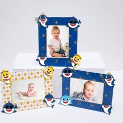 Set khung hình sinh nhật Baby Shark boy màu xanh hoàng gia
