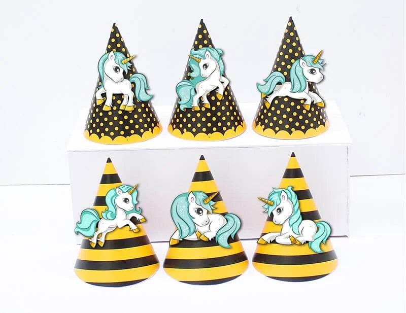 tem non unicorn boy mau vang den Tem nón Unicorn Boy màu vàng đen