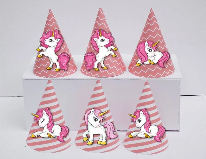 Tem nón unicorn girl màu hồng hoàng gia
