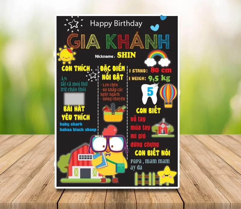 Bang CHALKBOARD con ga mau den 2 Bang CHALKBOARD con ga mau den 2