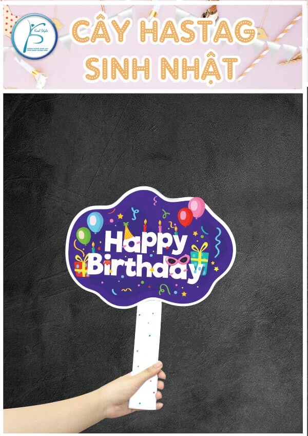Cây hastag sinh nhật vui nhộn mẫu số 2