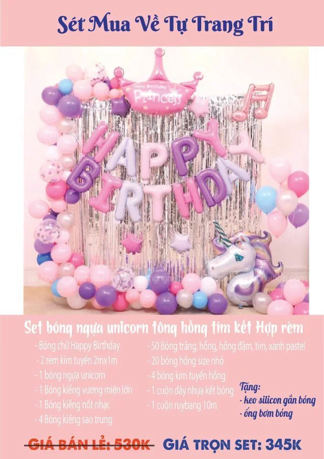 set bong ngua unicorn tong hong tim co rem 2