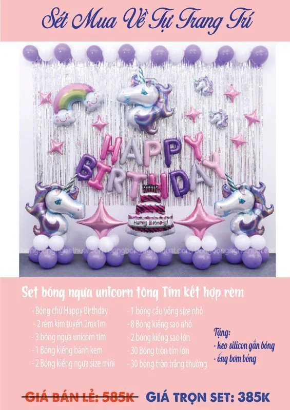 set bong ngua unicorn tong tim co rem 2 set bong ngua unicorn tong tim co rem 2