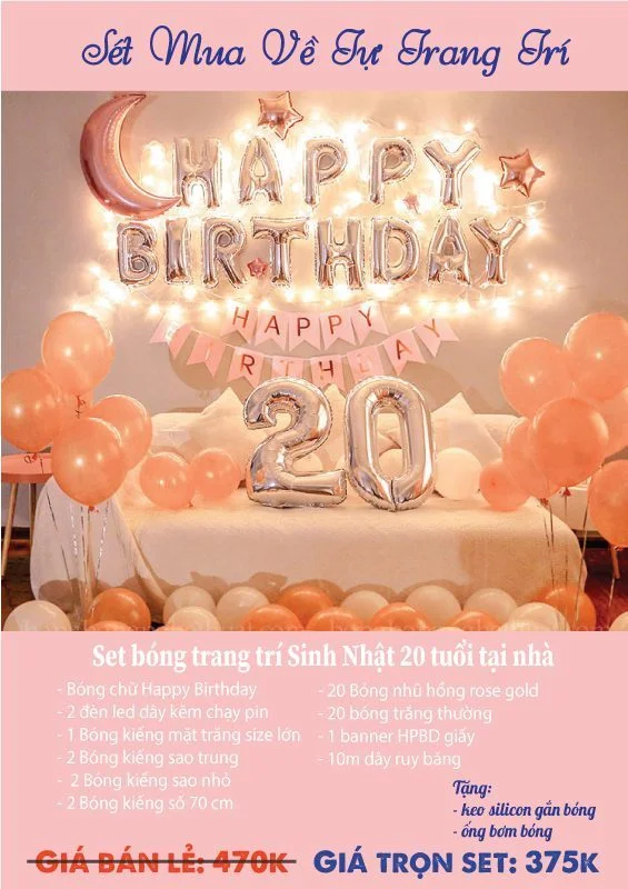 set bong trang tri sinh nhat 20 tuoi tai nha set bong trang tri sinh nhat 20 tuoi tai nha