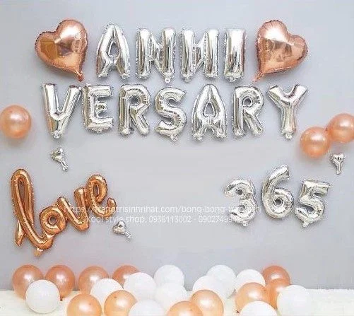 set trang tri ky niem 365 ngay yeu 2