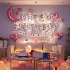 Trang trí sinh nhật hồng cho người yêu âm nhạc