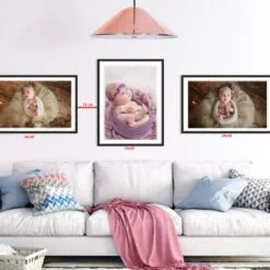 set 3 khung ảnh kính lớn