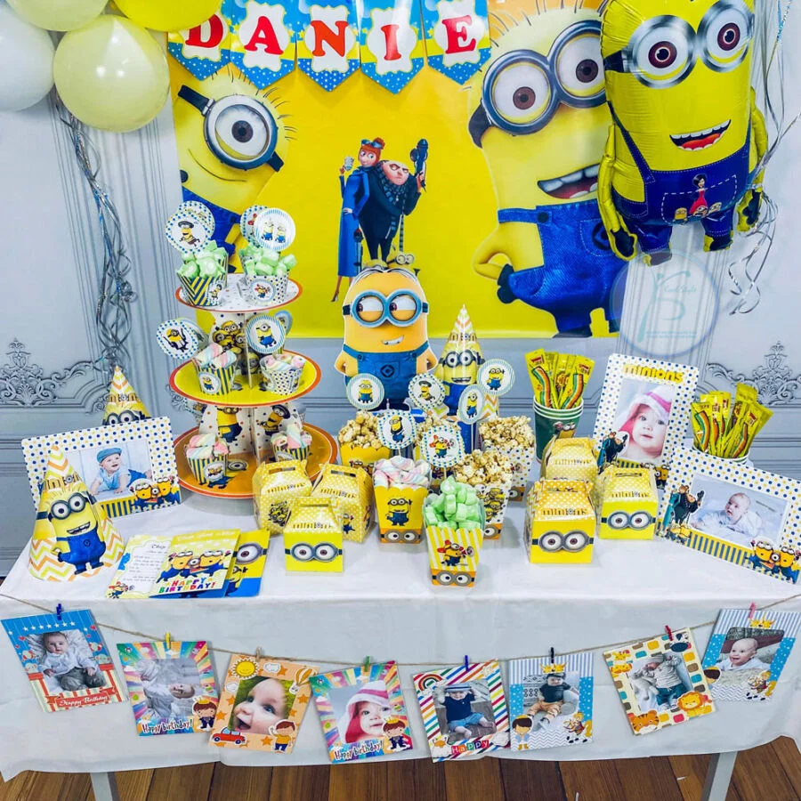 tron bo phu kien trang tri sinh nhat thoi noi kool style minion