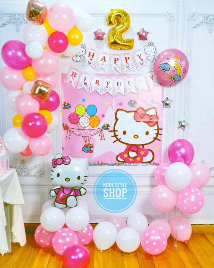 backdrop sinh nhat kitty cho be gai backdrop sinh nhat kitty cho be gai