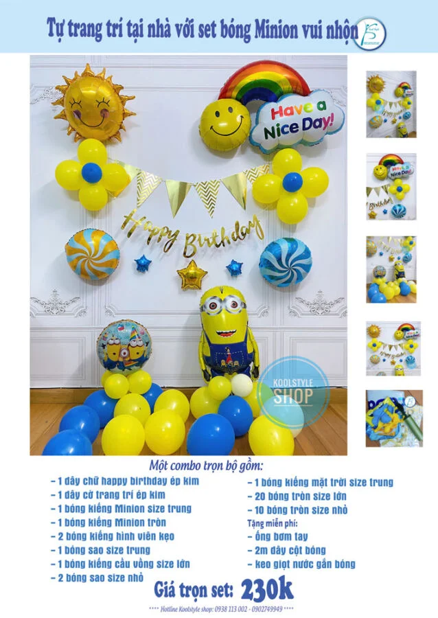 chi tiet set bong bong kieng minion vui ve chi tiet set bong bong kieng minion vui ve