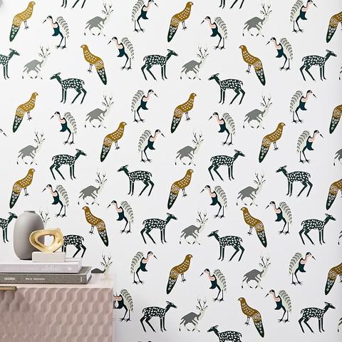 animal nursery wallpaper large