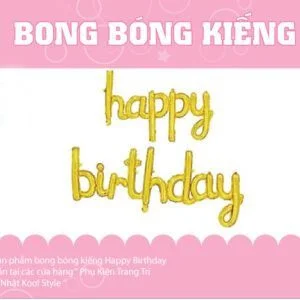 bong bong chu happybirthday lien mau vang bong bong chu happybirthday lien mau vang