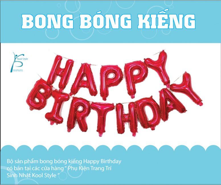 bong kieng chu happy birthday mau do