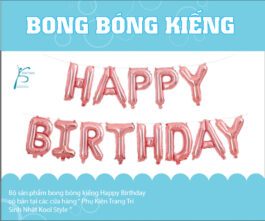 bong kieng chu happy birthday mau hong rose