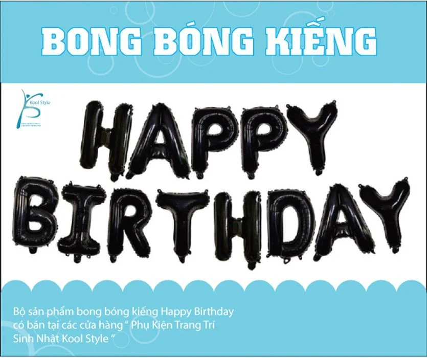 bong kieng chu happybirthday mau den