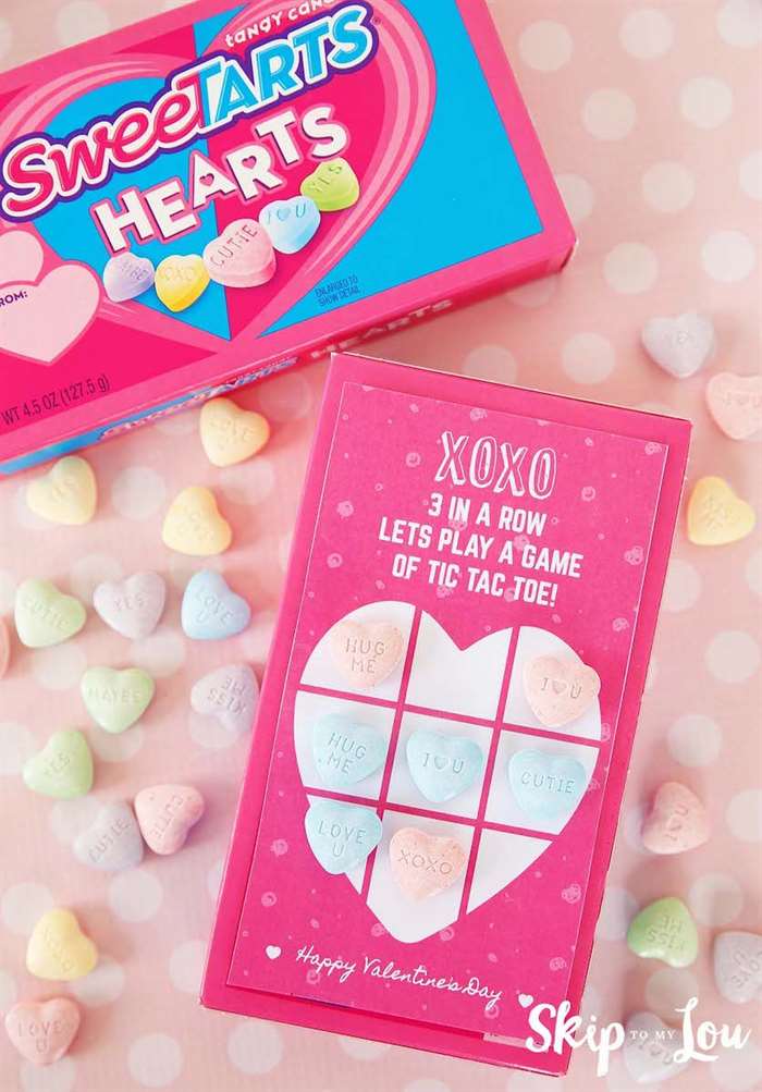 cặp đôi valentine tic tac toe này có thể in được hoàn hảo với kẹo