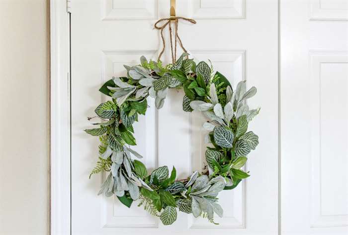 4th wedding anniversary evergreen wreath