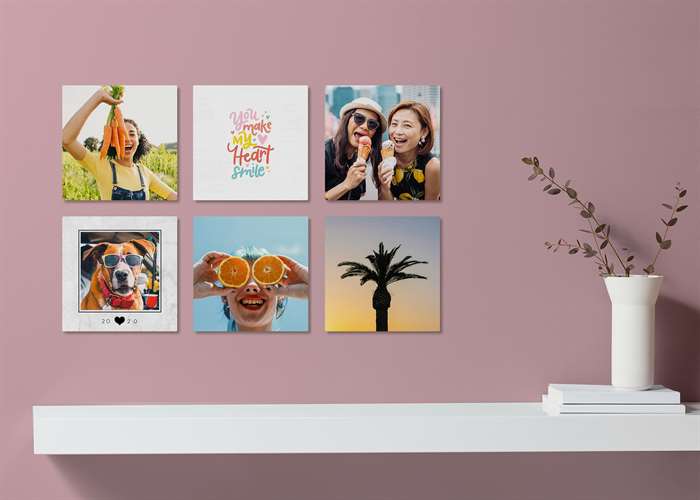 Custom photo tile wall art for Galentine's or Valentine's Day gifts