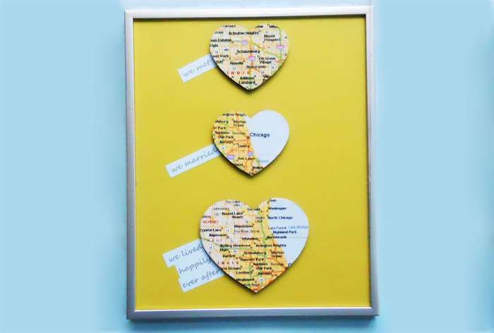 creative gift ideas love map wall art