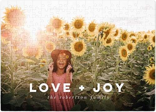 love and joy always puzzle landscape orientation with sunflowers