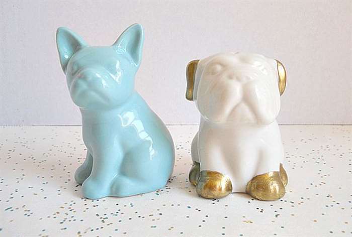 creative gift ideas puppy salt and pepper shakers 