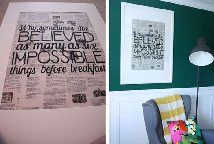 creative gift ideas newspaper art 