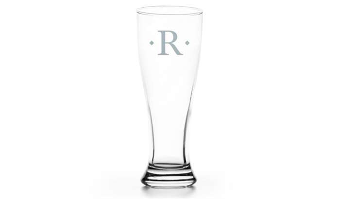 10th wedding anniversary gift ideas diamond personalized pilsner glass