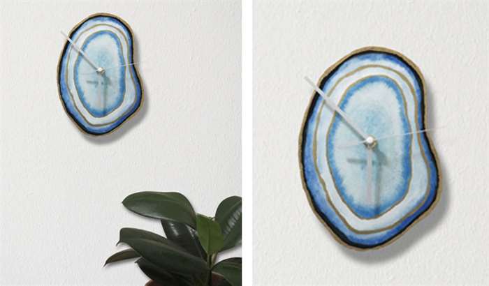 10th wedding anniversary gift ideas diy blue agate clock