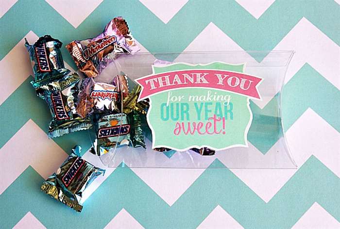 teacher appreciation week gift ideas mini candy bars width=