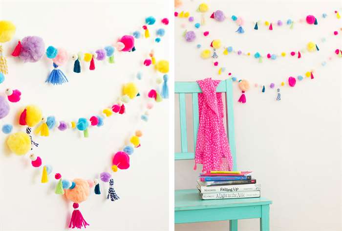 diy room decor pom pom garland width=