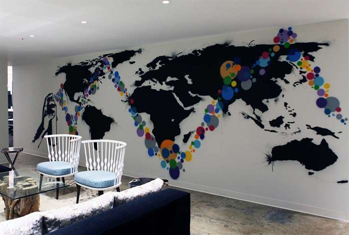 office wall art graffiti art