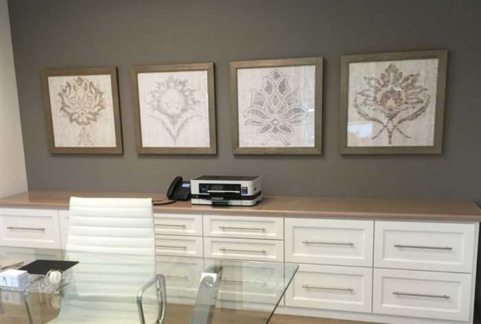 office wall art floral panels