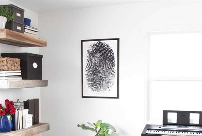 office wall art fingerprint