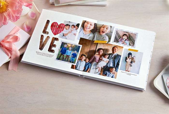 layflat photo book with hardcover