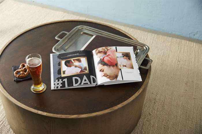 Pilsner beer glass with photo book