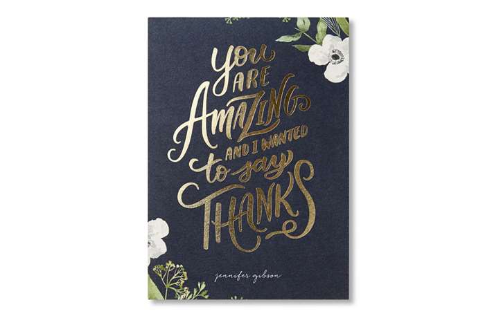 You are amazing and I wanted to say thanks card