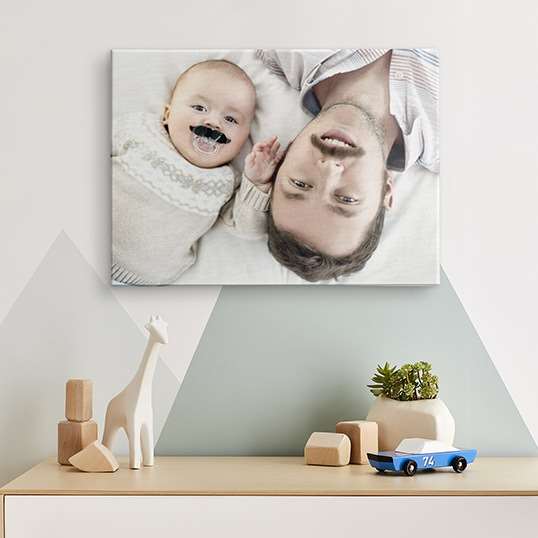 Custom canvas wall art for a baby shower gift