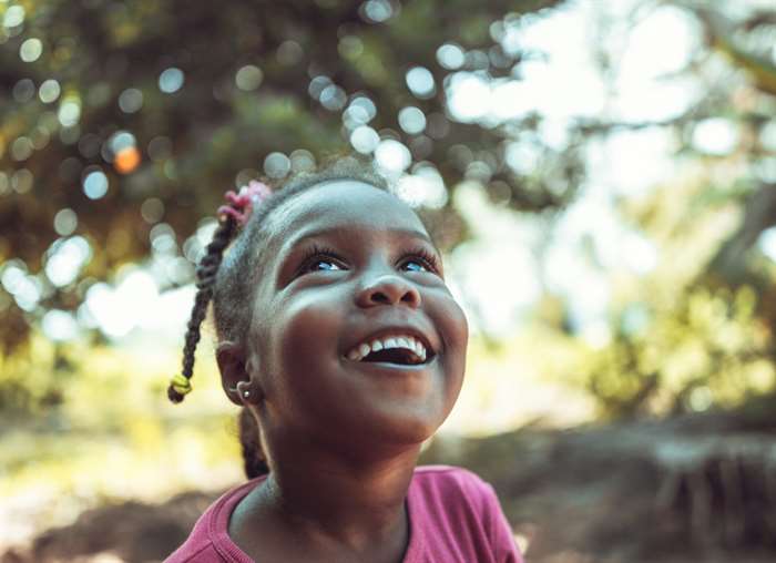 portrait of a cute little girl